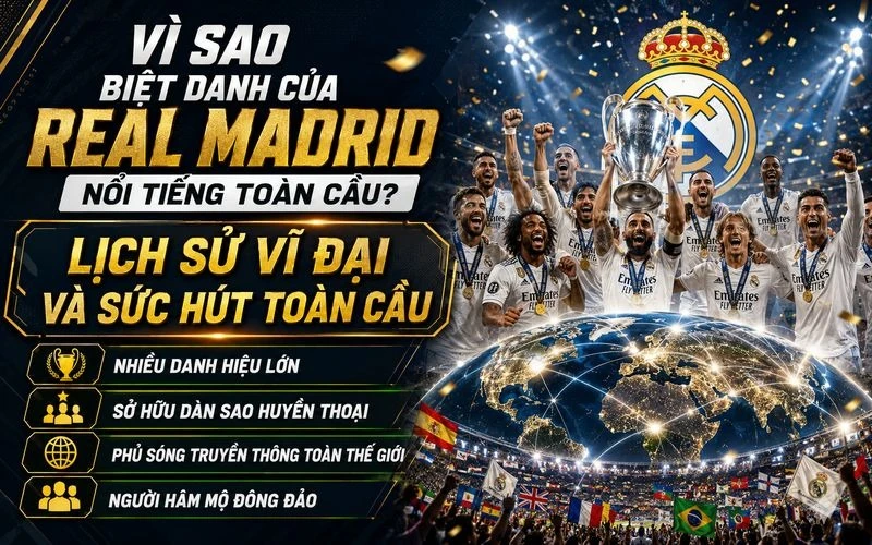 Biệt Danh Của Real Madrid Là Gì? Những Tên Gọi Làm Nên Biểu Tượng Hoàng Gia 5 Danh tiếng toàn cầu giúp các biệt danh trở thành biểu tượng